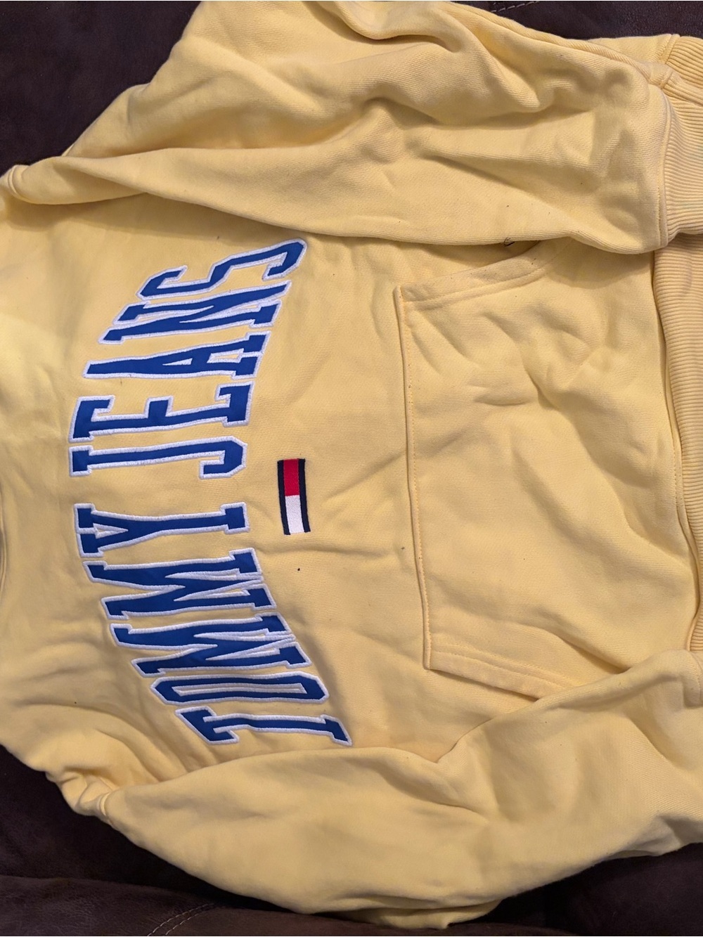 Tommy Hilfiger Pale Yellow Hoodie with Tommy Jeans Patch